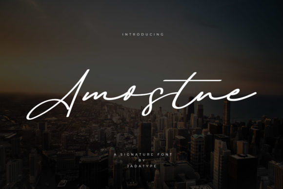 Amostne: A Refined Script Font for Editorial Design
