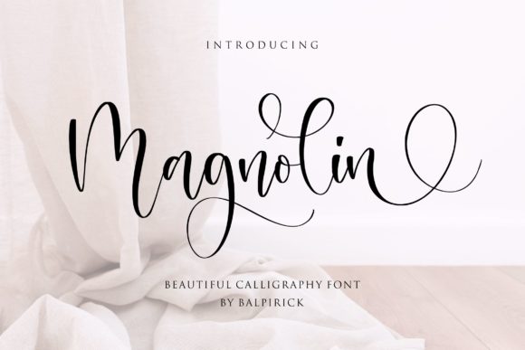 Magnolin: A Romantic Script Typeface for Web Design
