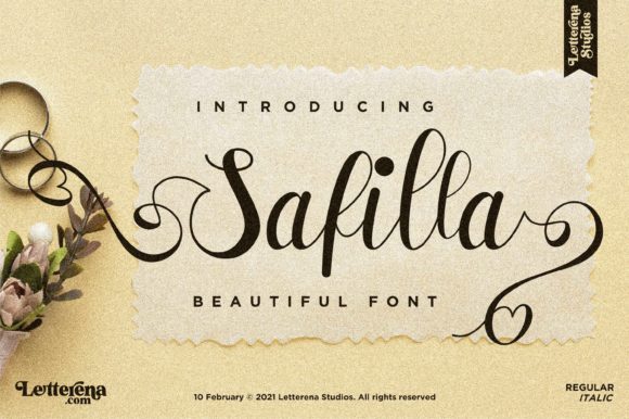 Safilla: A Romantic Script Font for Brand Identity